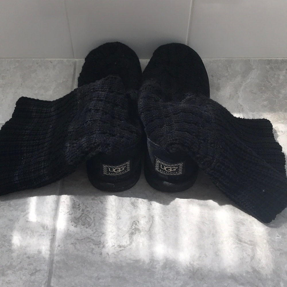 UGG Black Knit Boots